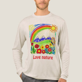 Farbenfrohe Natur Zeichnend für Naturliebhaber Tri-Blend Shirt