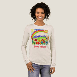Farbenfrohe Natur Zeichnend für Naturliebhaber Tri-Blend Shirt