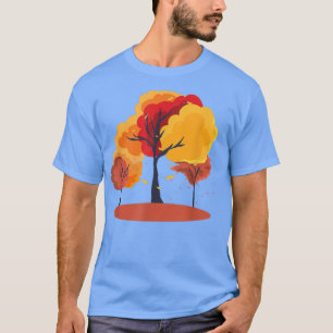 Farbenfrohe Naturwälder Blätter Herbst Bäume falle T-Shirt