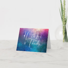 Farbenfrohe Nebula Galaxy Danke Karte