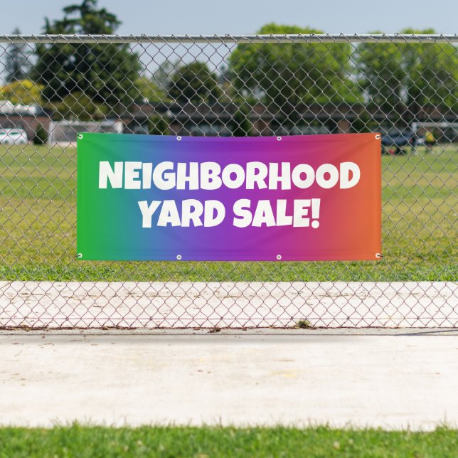 Farbenfrohe NEIGHBORHOOD YARD SALE! Banner (Insitu)