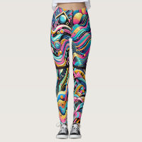 Farbenfrohe Neon Bright Abstrakte Muster der 90er
