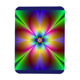 Farbenfrohe Neon-Daisy  Magnet