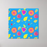 Farbenfrohe Neon Frucht Muster Symphonie