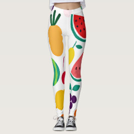 Farbenfrohe Neon Fruit Fiesta Leggings