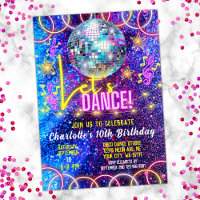 Farbenfrohe Neon Pink Glow Girl's Let's Dance Part