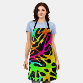 Farbenfrohe Neonfarbenanstriche für Spritzer Schürze