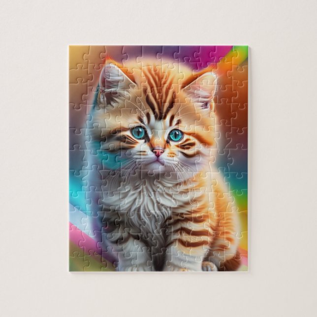 Farbenfrohe Neonleuchten Sweet Little Cat (Vertikal)