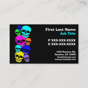 Farbenfrohe Neonskulpturen Visitenkarte