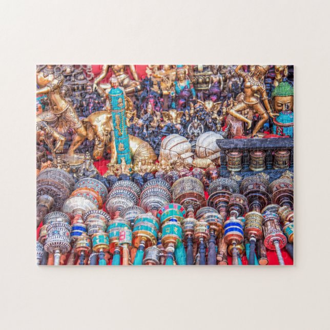 Farbenfrohe nepalesische Konsumgüter (Horizontal)