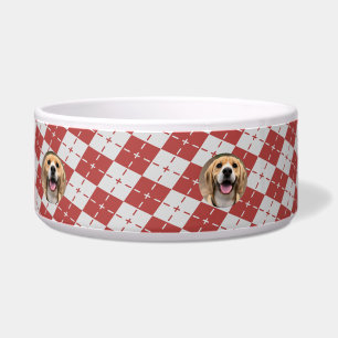 Farbenfrohe neue Individuelle Name Hund Vater Katz Napf