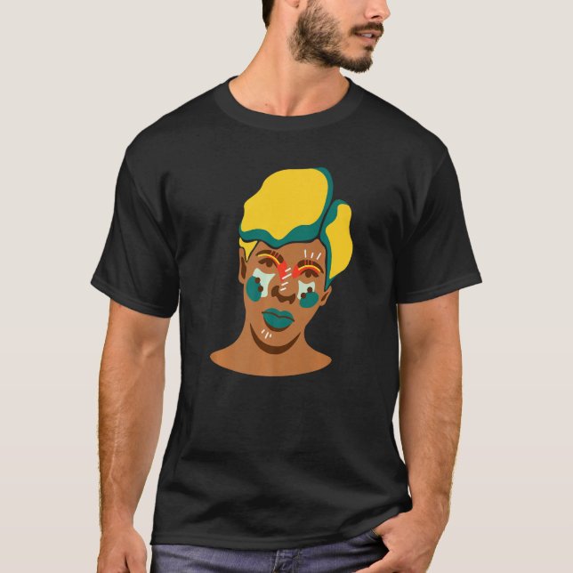 Farbenfrohe nicht binäre Genderqueer Lgbtq+ T-Shirt (Vorderseite)
