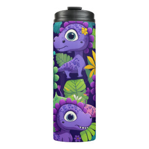 Farbenfrohe Niedliche Baby Dinosaurier Tumbler Thermosbecher