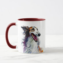 Farbenfrohe Niedliche Borzoi | Lebhafte Greyhound 
