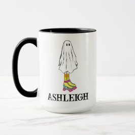 Farbenfrohe Niedliche Halloween-Geist mit Roller-S Tasse