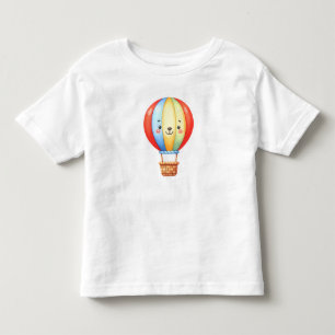 Farbenfrohe Niedliche Heißluftballon Kleinkind T-shirt