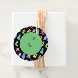 Farbenfrohe Niedliche Monster Geschenkanhänger