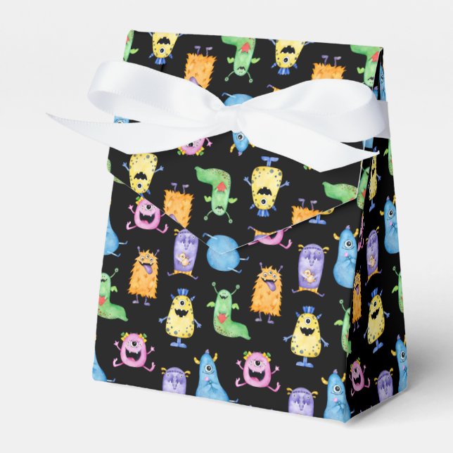 Farbenfrohe Niedliche Monster Geschenkschachtel (Vorderseite)