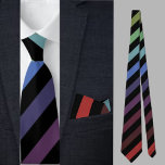 Farbenfrohe Niedliche Streifenmuster Krawatte<br><div class="desc">Farbenfrohe Niedliche Streifen Pattern Nacken Krawatte.</div>