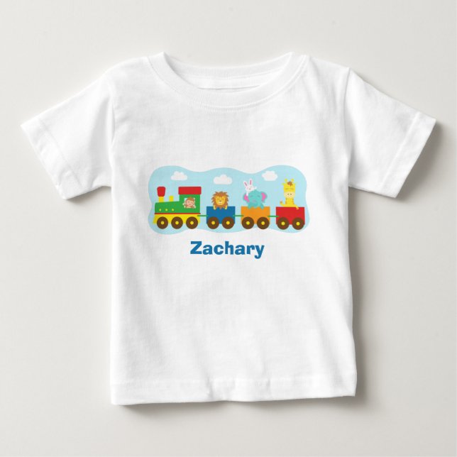 Farbenfrohe Niedliche Tiere Ausbildung für Babys Baby T-shirt (Vorderseite)