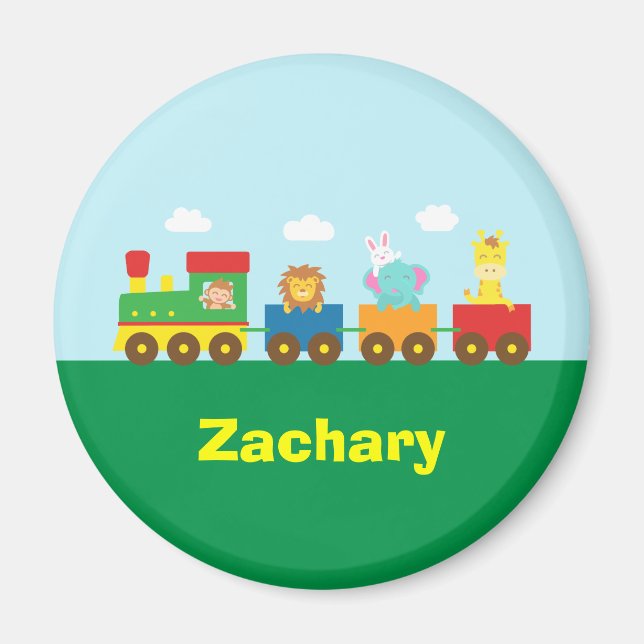 Farbenfrohe Niedliche Tiere Ausbildung für Kinder Magnet (Vorne)