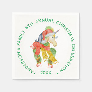 Farbenfrohe Niedliche Weihnachtsfeier Serviette