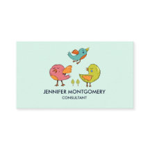 Farbenfrohe Niedliche Whimsical Birds Trio