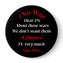 Farbenfrohe #No War Typografie