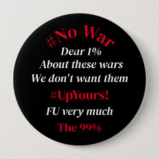 Farbenfrohe #No War Typografie Button