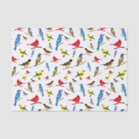 Farbenfrohe nordamerikanische Vogelmuster Napkins