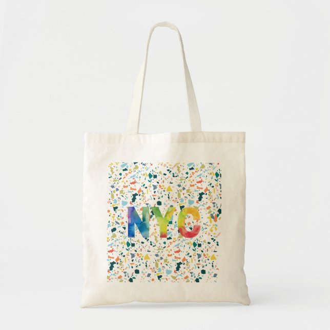 Farbenfrohe NYC New York City Toter Bag Tragetasche (Vorne)