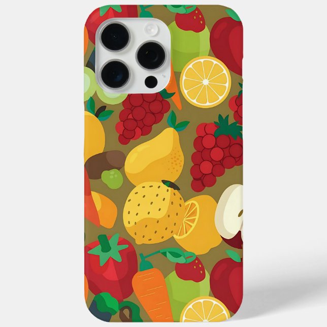 Farbenfrohe Obst und Gemüse Muster Telefon Fall Case-Mate iPhone Hülle (Rückseite)