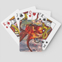 Farbenfrohe Oktopus Spielkarten