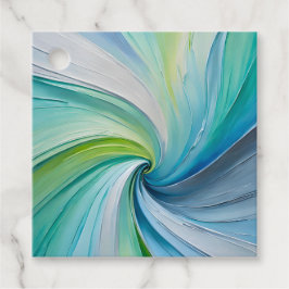 Farbenfrohe Ölgemälde Geschenkanhänger