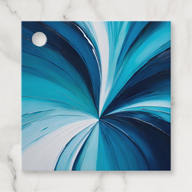 Farbenfrohe Ölgemälde Geschenkanhänger (Vorderseite)