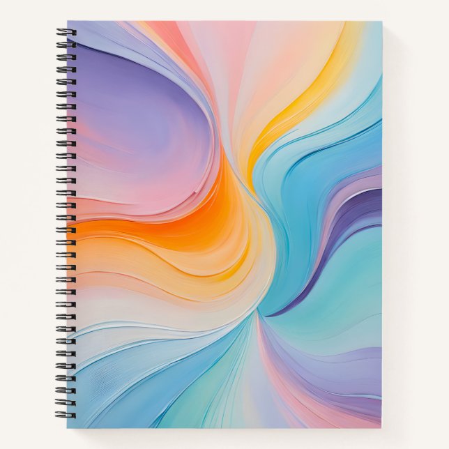 Farbenfrohe Ölpaint Art Spirituosen Notebook Notizbuch (Vorderseite)