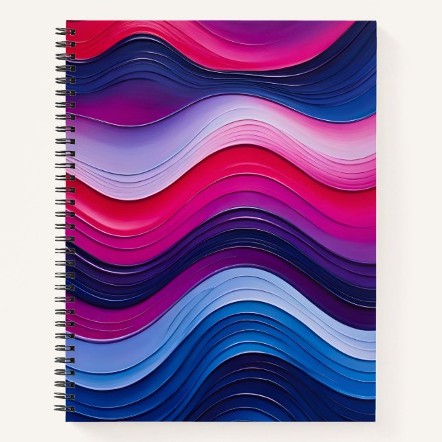 Farbenfrohe Ölpaint Art Spirituosen Notebook Notizbuch (Vorderseite)