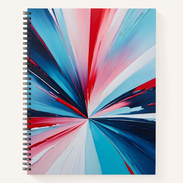 Farbenfrohe Ölpaint Art Spirituosen Notebook Notizbuch (Vorderseite)