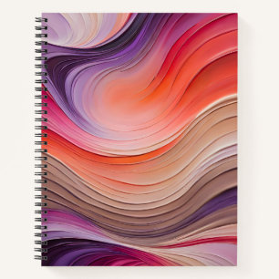 Farbenfrohe Ölpaint Art Spirituosen Notebook Notizbuch