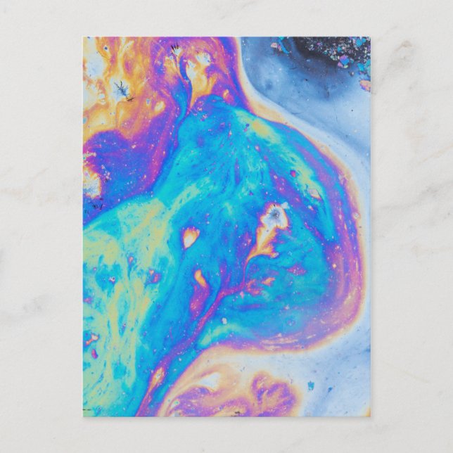 Farbenfrohe Ölstrukturen, Kanada Postkarte (Vorderseite)