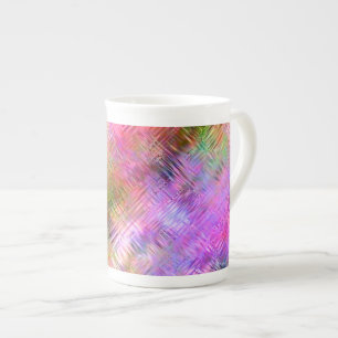 Farbenfrohe Opal Glassy Textur Prozellantasse