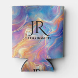 Farbenfrohe Opal-Strudel-Marmor-Textur Dosenkühler