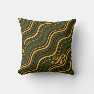 Farbenfrohe optische Illusion Wavy-Muster Kissen