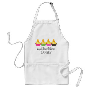 Farbenfrohe Orange Cupcakes Bäckerei Personalisier Schürze