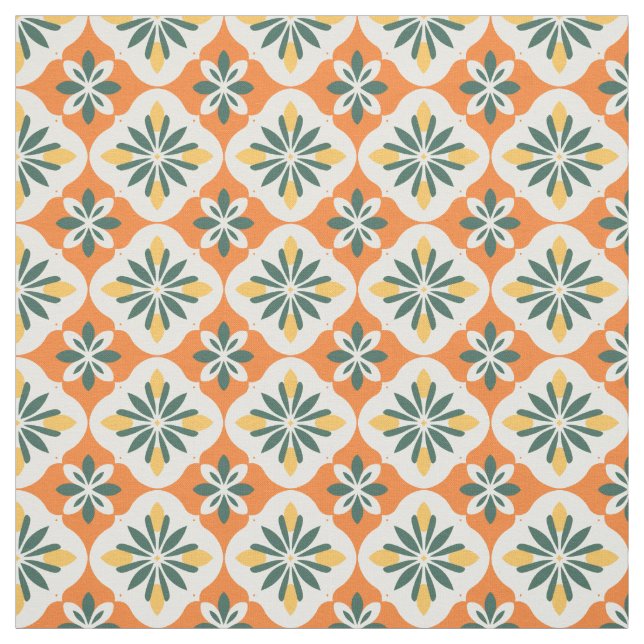 Farbenfrohe Orangefarbenes Muster Stoff (Muster)