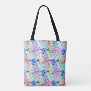 Farbenfrohe Orchideen Tasche