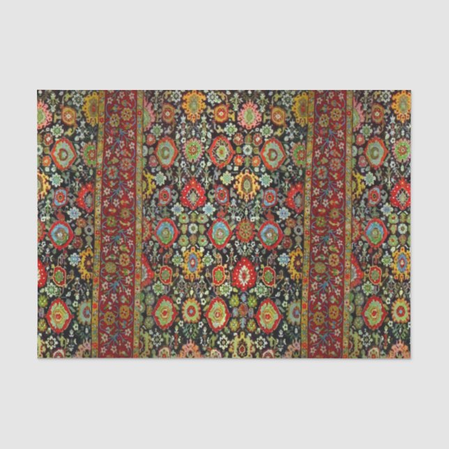 Farbenfrohe Orientalisch-Rubel-Gestaltung Seidenpapier (Vorderseite)