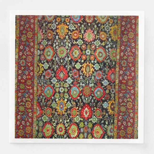 Farbenfrohe Orientalisch-Rubel-Gestaltung Serviette (Vorderseite)