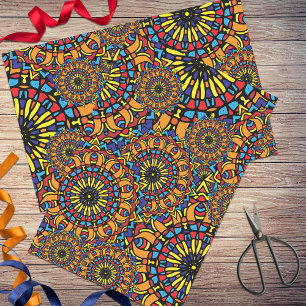 Farbenfrohe orientalische Mandalase Muster Seidenpapier