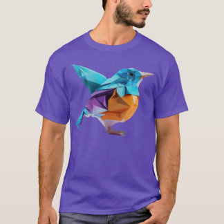 Farbenfrohe Origami Bird Ein handgefertigtes Vergn T-Shirt